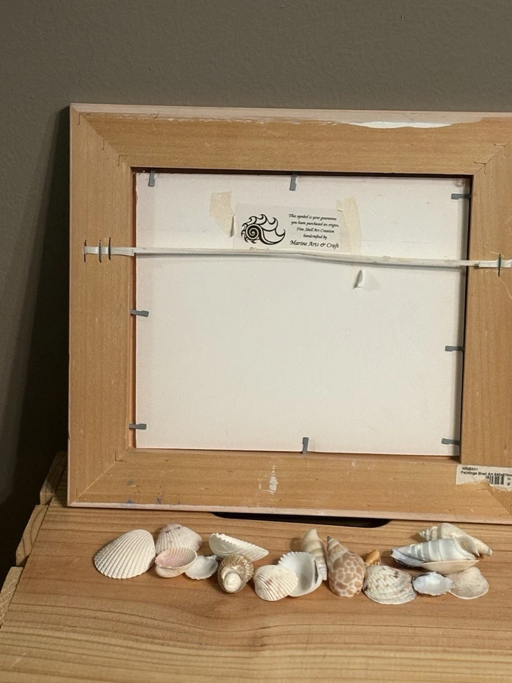 3D Seashells And Pearls Framed Wall Art 8x10 Original Marine Arts And Crafts - Image 2 of 2