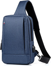 - Zaino Monospalla Porta Tablet Borsa Zainetto Borsello Piccolo a Tracolla per U