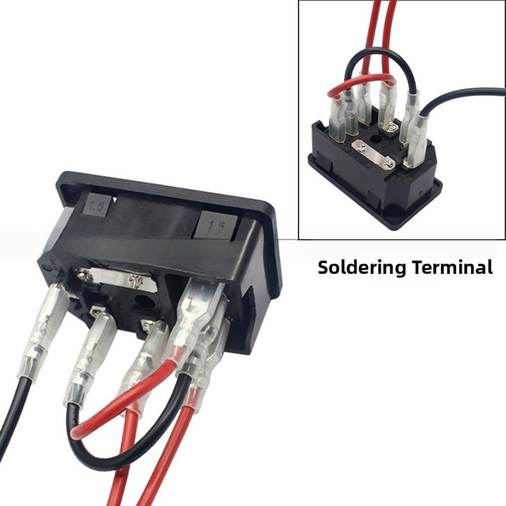 3 in 1 Steckdose mit Schalter LED Licht und Sicherung für 3D Drucker Spannung - Bild 3