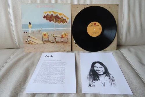 NEIL YOUNG on the beach ORIGINAL DUTCH 1974 PRESSING REPRISE LP + promo sheet