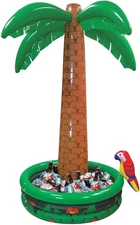 Inflatable 6 Foot Palm Tree Cooler, White, One Size