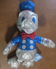 Disney Theme Parks Donald Duck 85th Anniversary Metallic Plush 15 Inch
