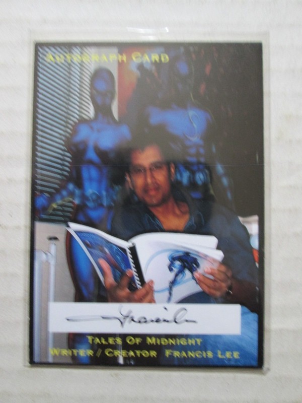"Tales of Midnight" writer/creator Francis Lee autograph card