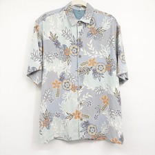 Tommy Bahama Mens 100 Silk Floral Tropical Island Resortwear Camp Shirt Size L