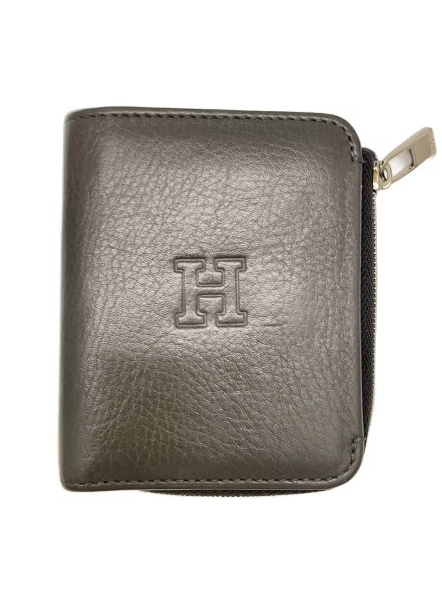 HIROFU Bi-fold Leather Wallet, Gray, Women's