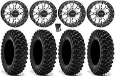 System 3 ST-3 14" Wheels Machined 34" Warrior XT Tires Textron Wildcat XX
