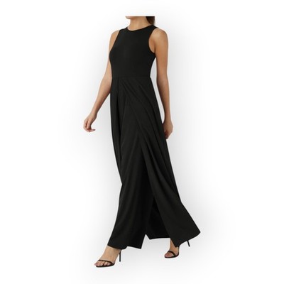 Halara Breezeful Black Wide Leg Jumpsuit Dress Athleisure Travel Minimalist Sz L