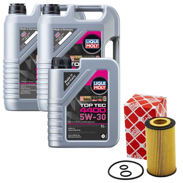 MotoröL Set 4400 5W-30 Liqui Moly 11 Liter + ÖLfilter FüR Mercedes Sprinter 5-T-image