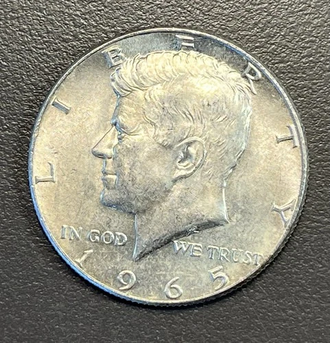 1965 Kennedy Half Dollar / 40% Silver US Coin / 50 Cent Piece