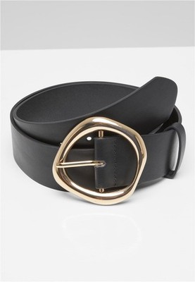 Organic Buckle Shaped Synthetic Leather Belt Ledergürtel | Urban Classics