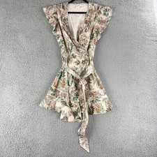 Veronica Beard Wrap Mini Dress Womens 4 Cream...