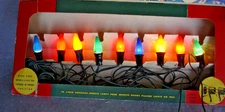 1950,s NOMA  LITE box  Christmas Tree Light Set - 9 light w/original box