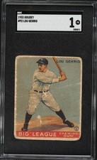 1933 Goudey Baseball #92 - Lou Gehrig Rookie Card RC - SGC 1 - Yankees