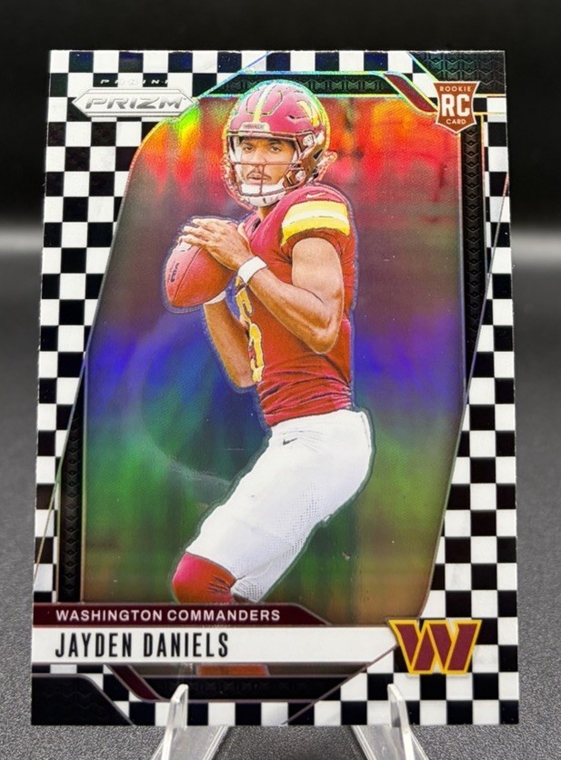 Jayden Daniels 2024 Prizm #347 Black & White Checker /(SSP) Price