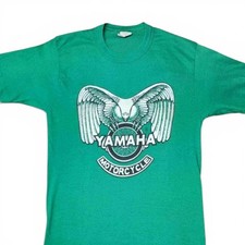 Vintage 70s Signal Yamaha Motorcycles Tshirt Single Stitch Eagle Logo Small USA