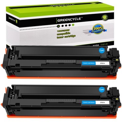 2PK Cyan CF501A 202A Toner Fits for HP Color LaserJet Pro M254dn M254nw Printer