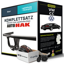 Für VW CC Typ 358 Anhängerkupplung starr +eSatz 13pol 02.2012-jetzt NEU PKW
