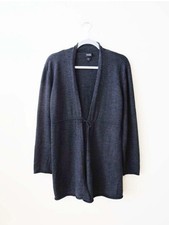 Eileen Fisher Charcoal Gray Merino Wool Tie F...