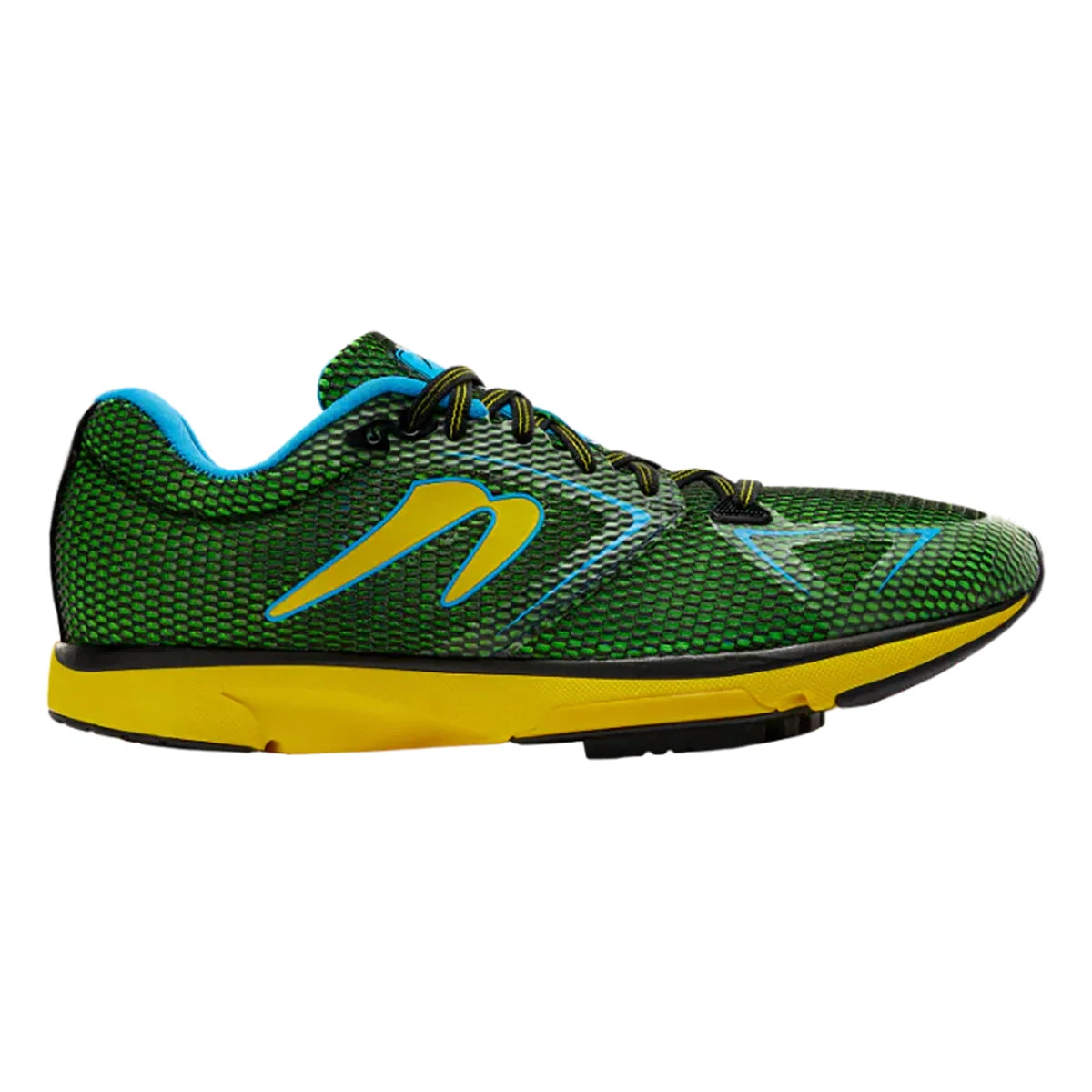 Men's Newton Running Distance S 12, Forest Green/Yellow, 8 D Medium US
