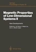 Magnetic Properties Of Low-Dimensional Systems II Leopoldo M. Falicov