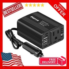 150W Power Inverter 12V DC to 110V AC Car Plug Adapter Converter with Dual USB