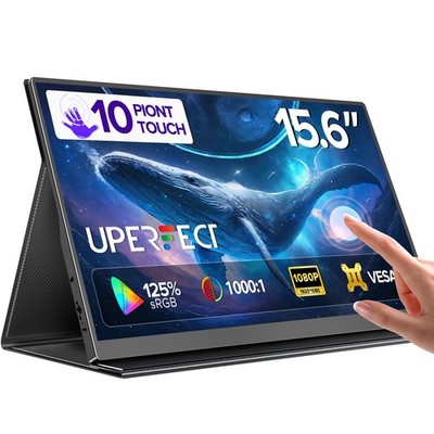 UPERFECT Touch Screen Monitor 15.6'' 1080P Tragbare Monitore Desktop Touchscreen