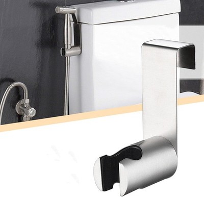 Saycker Bidet Sprayer Holder,Stainless Steel Hanging Rack Punch-Free Toilet Bide