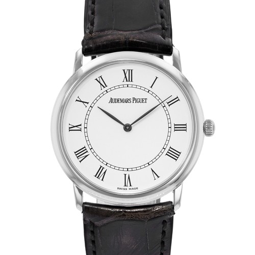Audemars Piguet Jules 14894BC Vintage 18k White Gold Leather M...