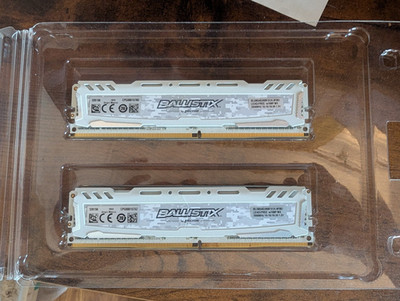Ballistix (Micron) 16gb 2x8gb ddr4 2666mhz desktop ram memory