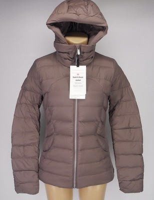 NEW LULULEMON Pack It Down Jacket 6 Mauve Stone 700 Fill RDS Goose