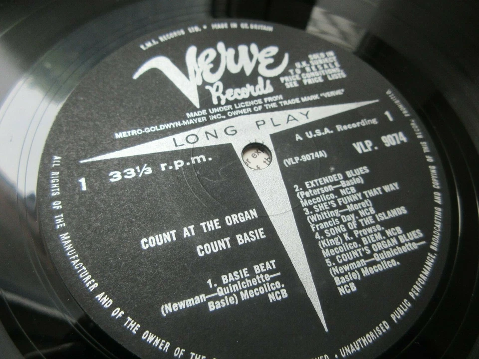 Count At The Organ Count Basie Verve LP UK 1st Press "1G/1G" 1st Copy! [Ex/Ex-] - Изображение 2 из 4