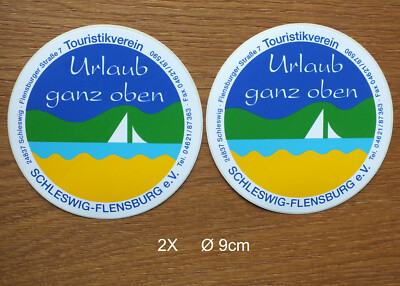 2 x sticker decal Schleswig Flensburg Schleswig-Holstein holiday travel nature
