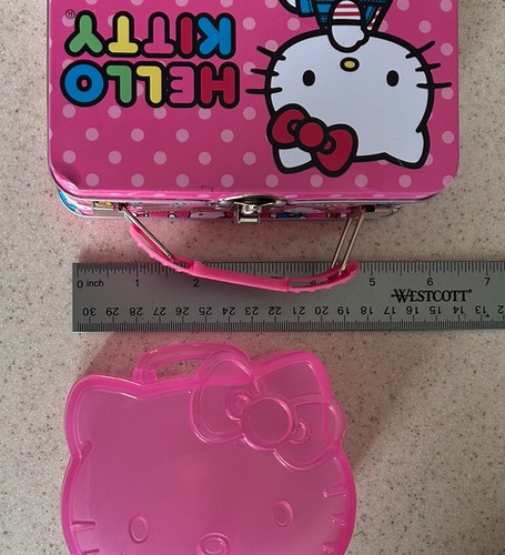 Sarnio HELLO KITTY mouse Joey LOT ~Candy Theme" Tin Lunchbox 2014+Storage/Purse - Picture 13 of 14