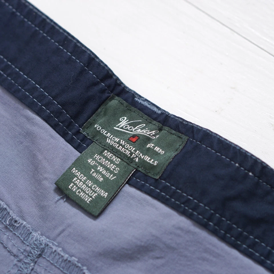 Pantalones Cortos Woolrich Para Hombre 40 Azul Claro Chino Golf Papá Campamento Preppy Senderismo Verano Foto 3 de 4