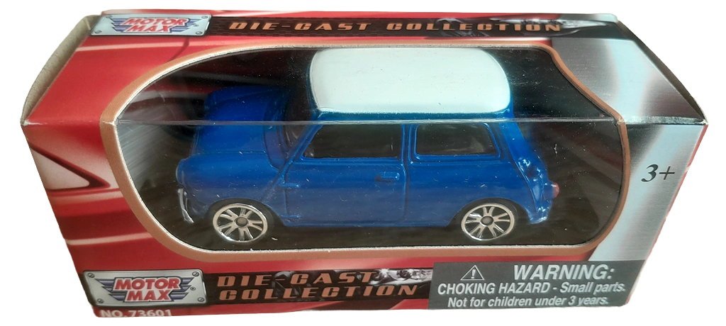MotorMax 1961-67 Morris Mini Cooper 1300 Blue 1:64 Scale 3 Inch Diecast Car