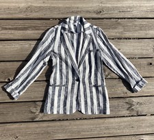 Revolve Heartloom Petunia Linen Striped Blazer Jacket | Size Xs