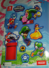 Nintendo Switch Super Mario Bros WONDER Sticker Sheet GameStop 8 Stickers NEW