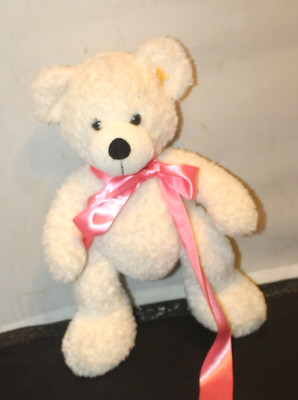 Steiff Lotte White Teddy Bear Plush 10'' # 111778 w/Button & Tag Adorable