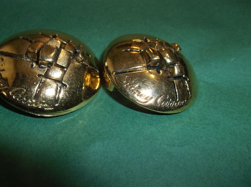 Vintage Sidney Carron Signed Brutalist Clip-On Earrings & Brooch Set. - Picture 3 of 6