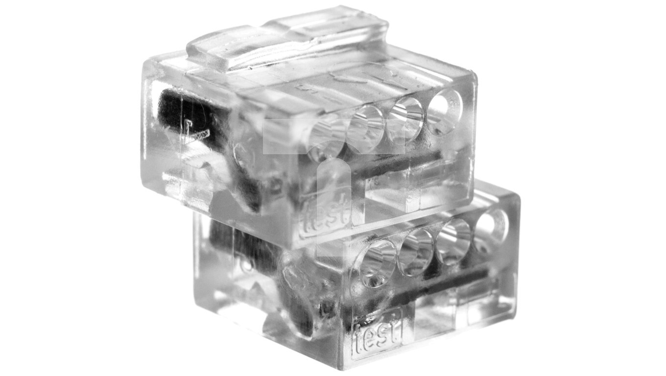 Connector for MIKRO installation boxes, 4-wire, transparent, 243-144 /100 /T2UK