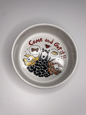 Vintage Fenix Research Group USA Dog Bowl Come And Get It 1995