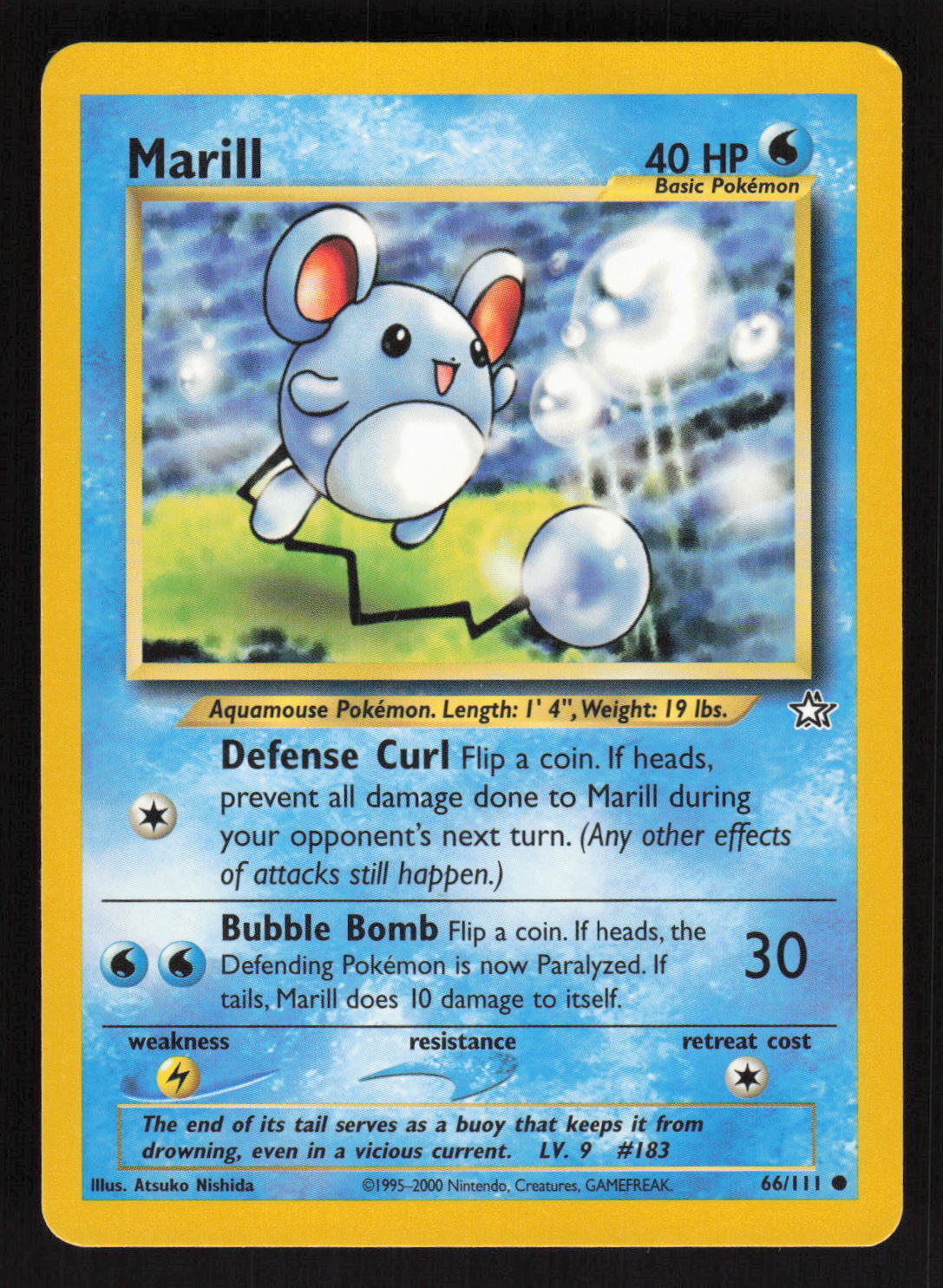 Pokemon Neo Genesis 66/111 Marill Card TCCCX F