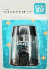 Pen  GEAR 2-in-1 Pencil Sharpener Black