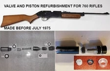 Crosman OLDER 760 RIFLE (Pre-July 1975) CHOOSE VALVE AND/OR PISTON REFURB PARTS