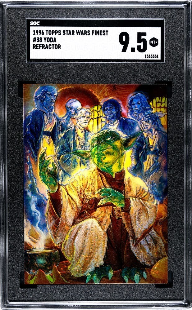 1996 Topps Finest Star Wars 38 YODA Gold REFRACTOR SGC 9.5 Gem MInt *PSA 10 EQ*