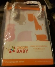 Giggle Baby Jungle Soup Collection Changing Pad Cover 17" 32" 5" Cotton Knit