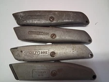 4-Vintage STANLEY Retractable Utility Knifes 99A,99E,10-099 & 10-175