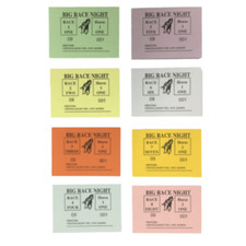 RACE NIGHT BETTING TICKETS 100 TICKETS 8 HORSES 8 RACES