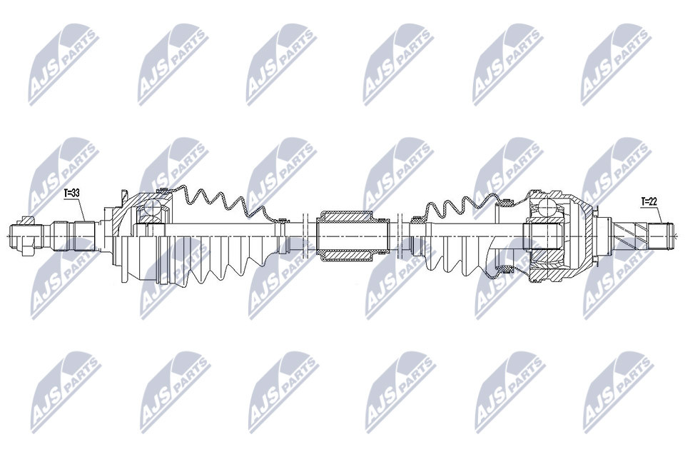 NPW-PL-105 NTY Drive Shaft for OPEL,VAUXHALL