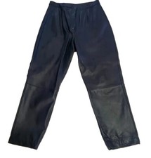 Chandler Hill Vintage Black Leather Pants Size 10, Excellent Condition.